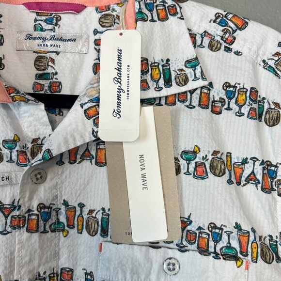 Tommy Bahama Nova Wave Shirt Mens Size M Novelty Down‎ The Hatch Collared NWT - Picture 3 of 7